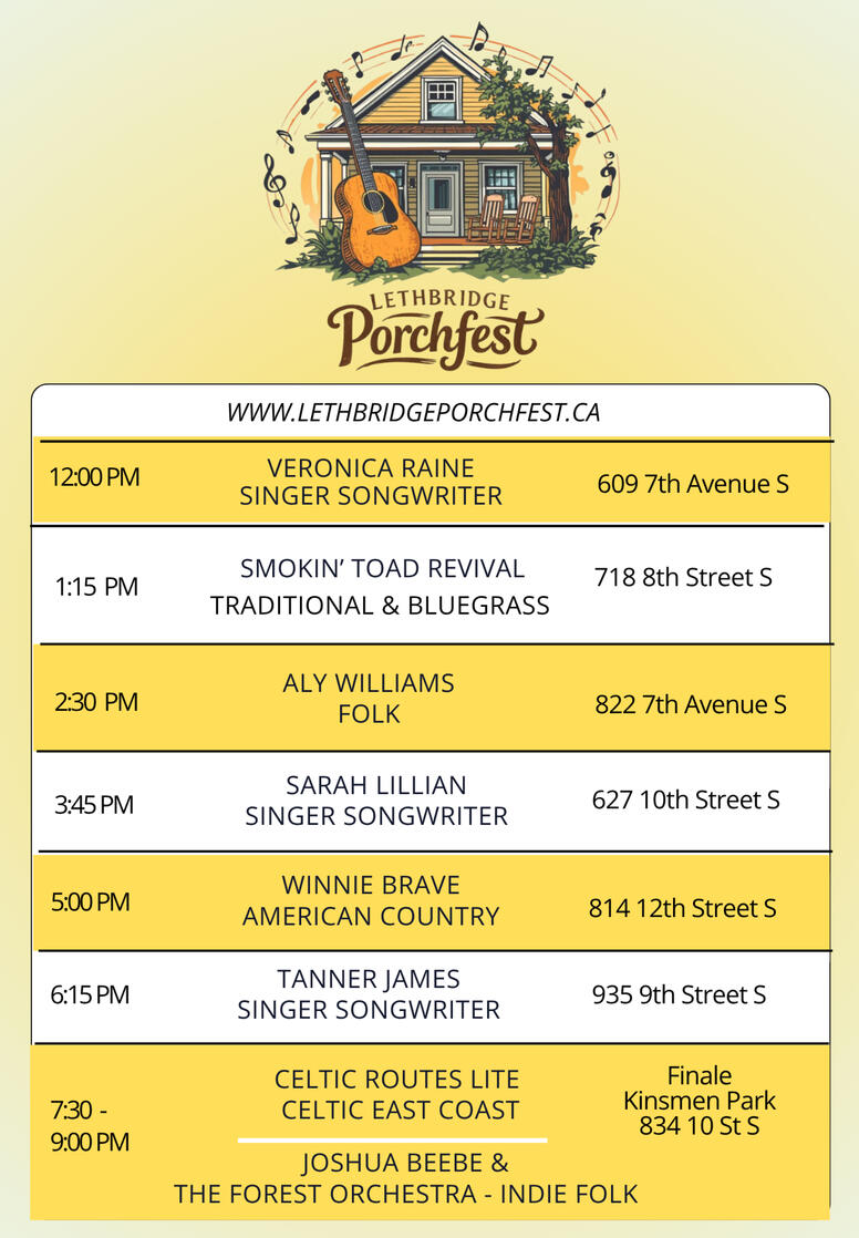 Click to enlarge Our Schedule