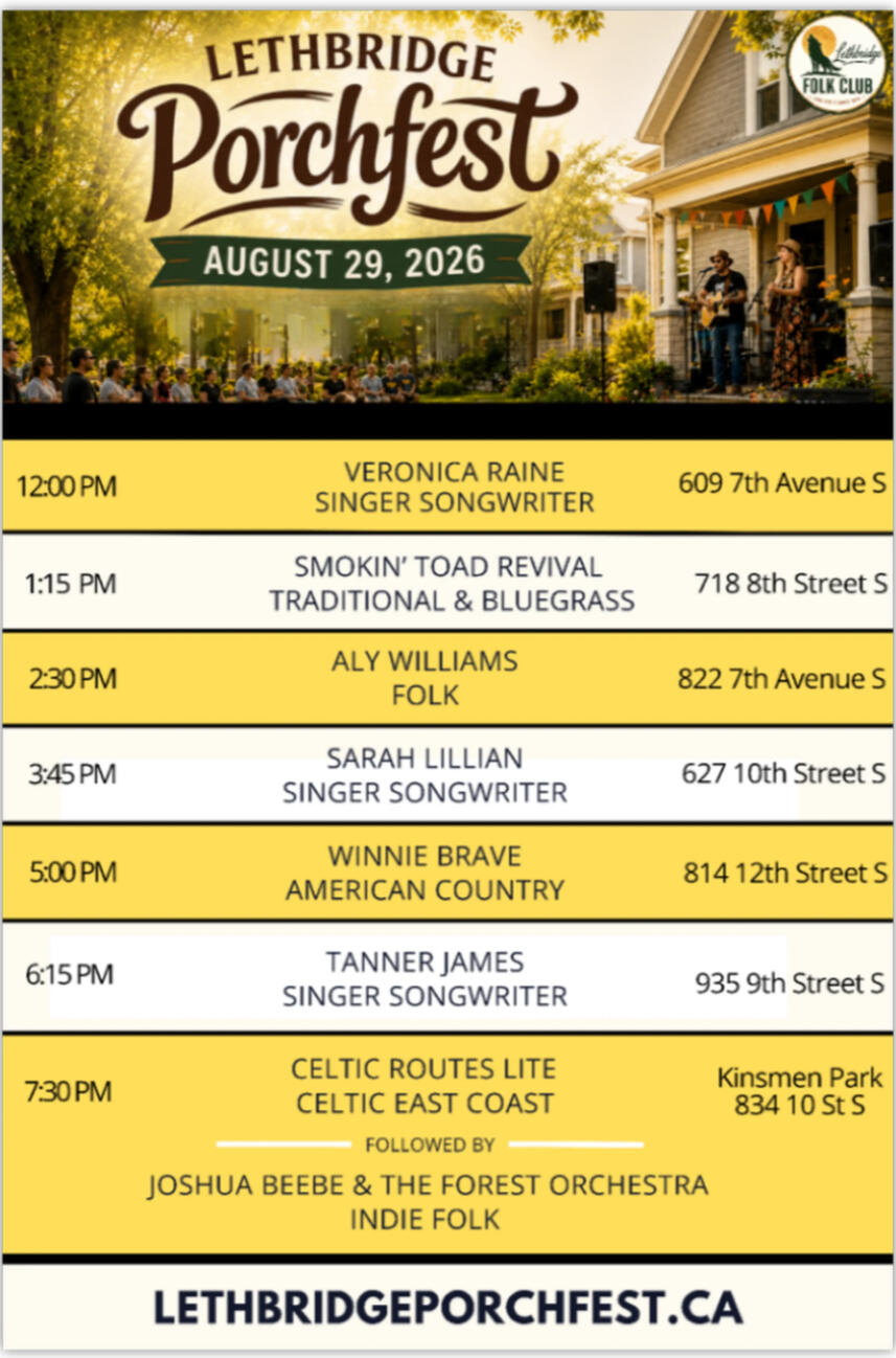 Click to enlarge Our Schedule